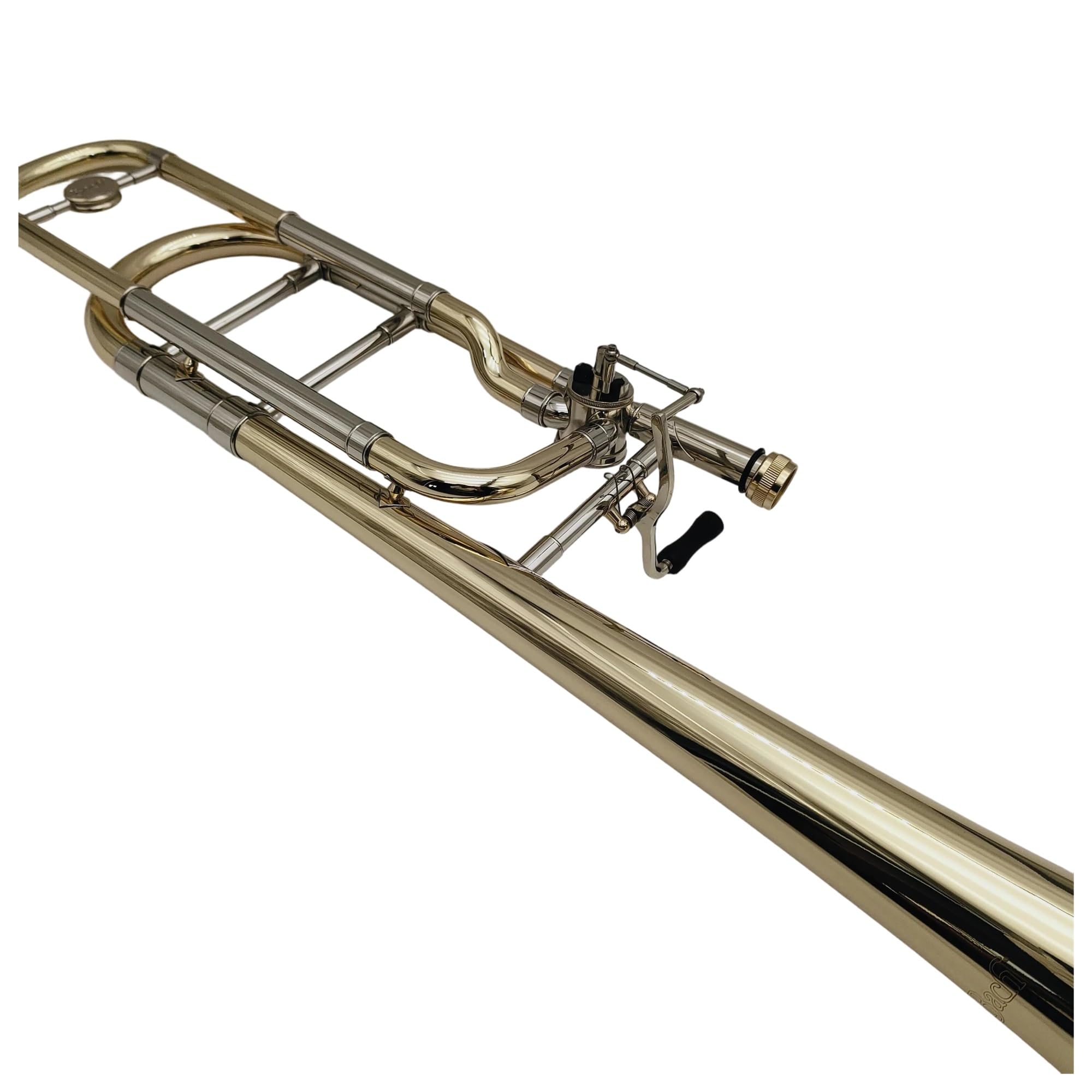 Puzon Dla Początkujących Puzon Tenorowy Bb F Mosiądz Lakierowany Pozłacany, Profesjonalny Instrument Muzyczny Z Etui Na Ustnik