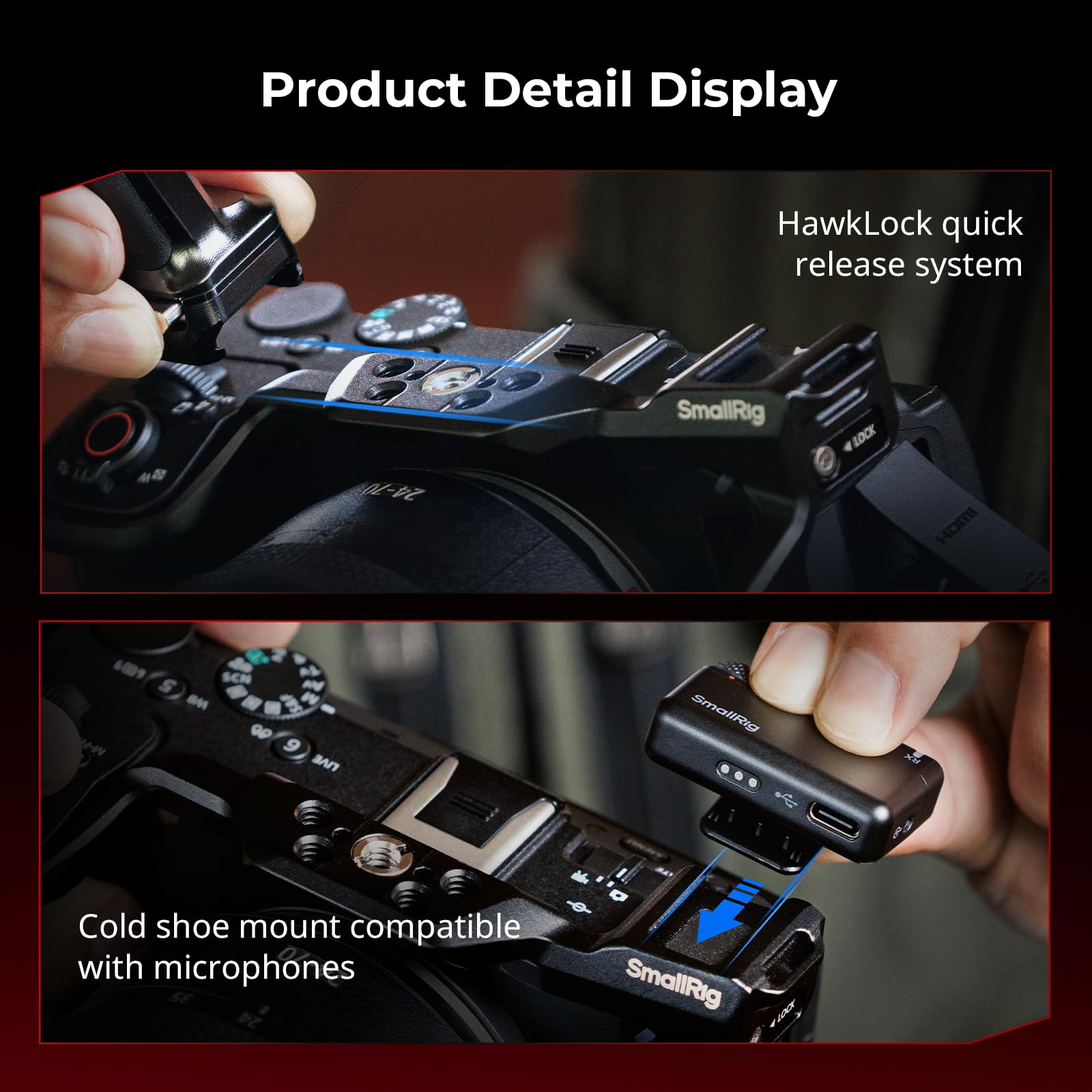 SMALLRIG Klatka szybkiego zwalniania "HawkLock" do aparatu Canon EOS R6 V 6372