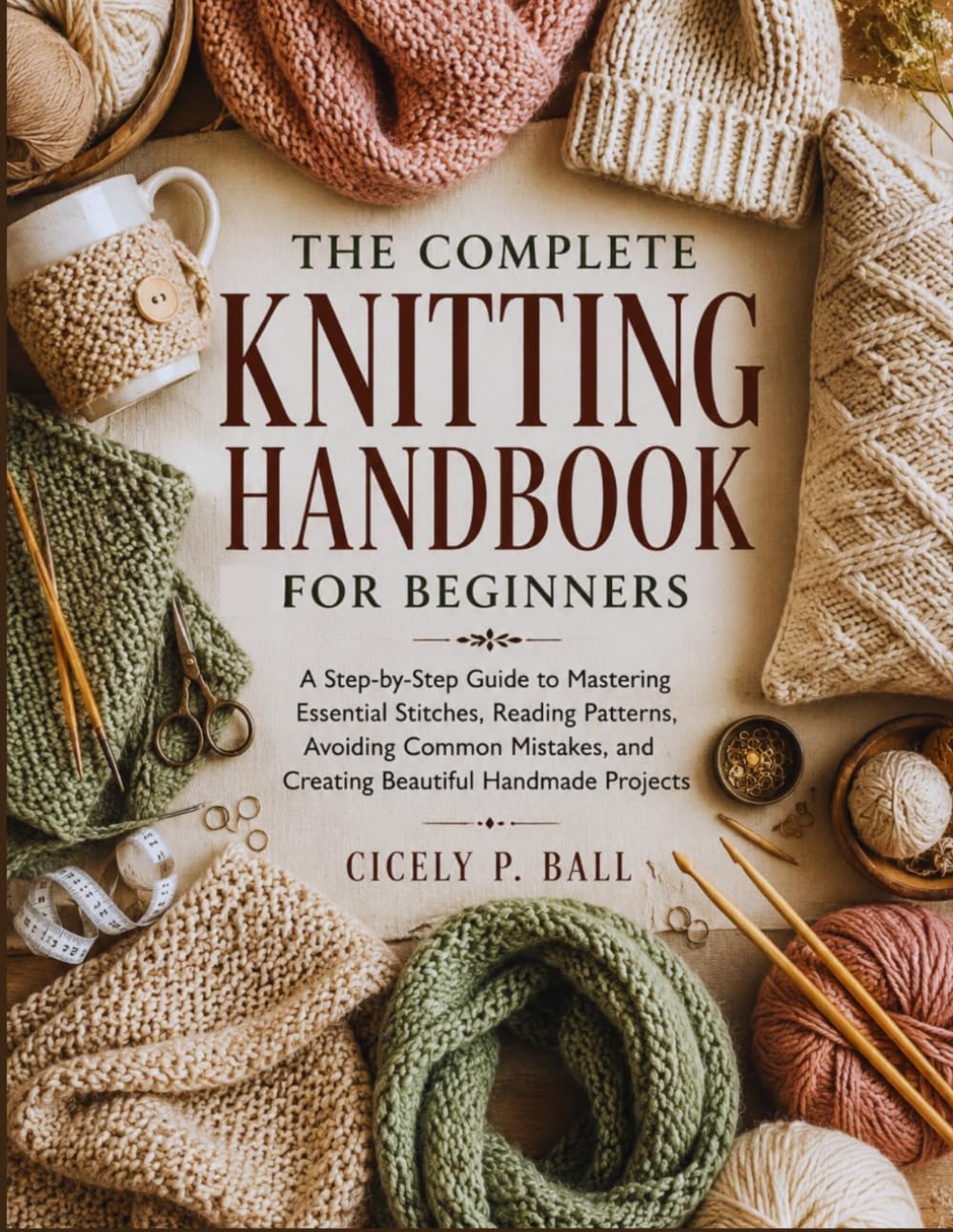 THE COMPLETE KNITTING HANDBOOK FOR BEGINNERS: A Step-by-Step Guide to Mastering Essential Stitches, Reading Patterns, Avoiding Common Mistakes, and Creating Beautiful Handmade Projects