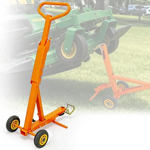 Heavy-Duty Lawn Mower Lift Jack, 800 lb Capacity, Zero Turn & Riding Mower Lift for Commercial & Residential Maintenance. Safe for Blade Replacement, Foldable & Portable. 2-Year Warranty