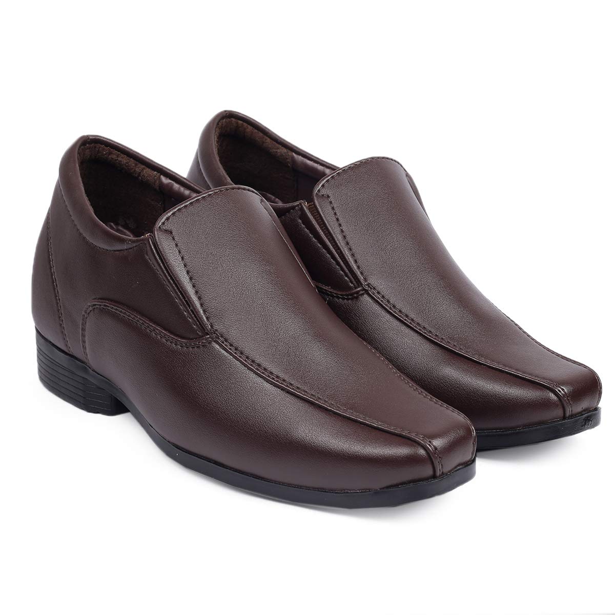 bxxy Men's 3 Inch Hidden Height Increasing Synthetic Material Casual Formal Slip-On Shoes.-picture-40