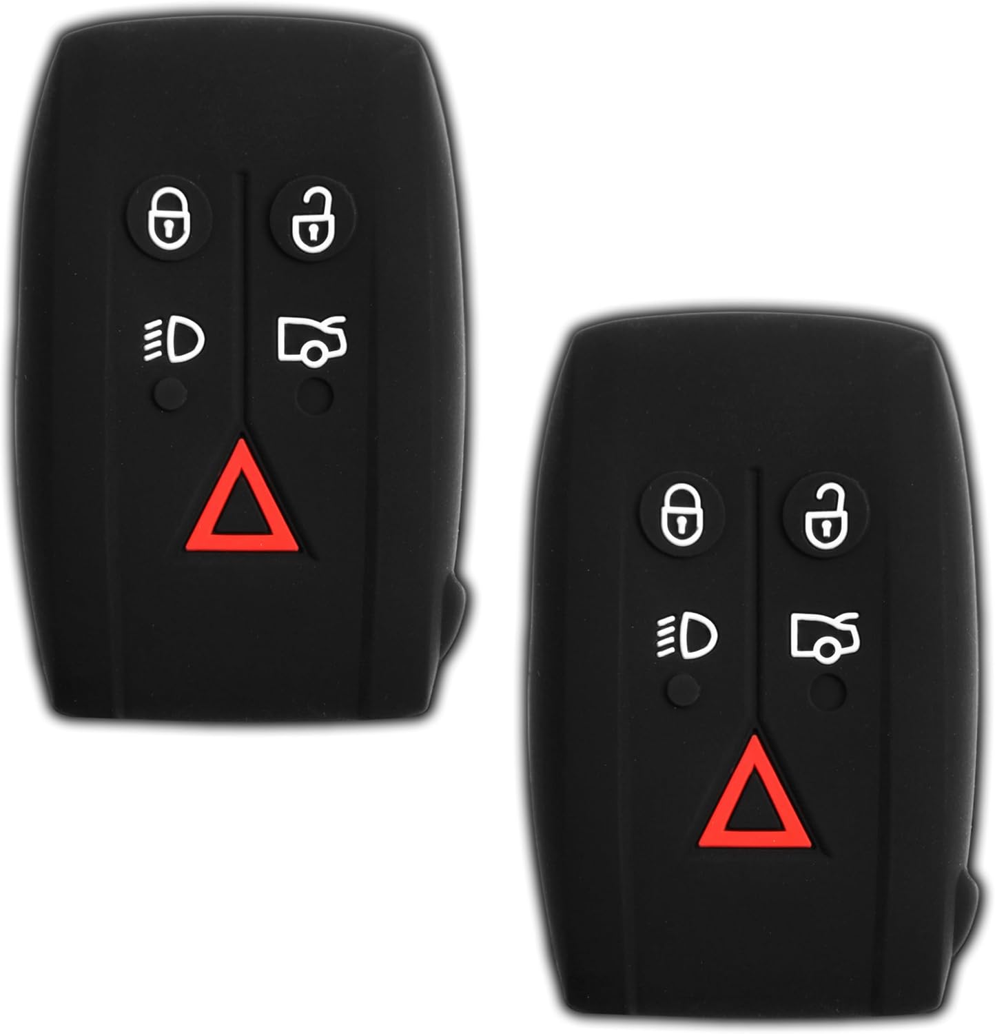 KeyGuardz Keyless Entry Remote Car Smart Key Fob Outer Shell Cover Soft Rubber Case for Jaguar XFR XJR XJ8 XKR S X-Type Super V8 (Pack of 2)
