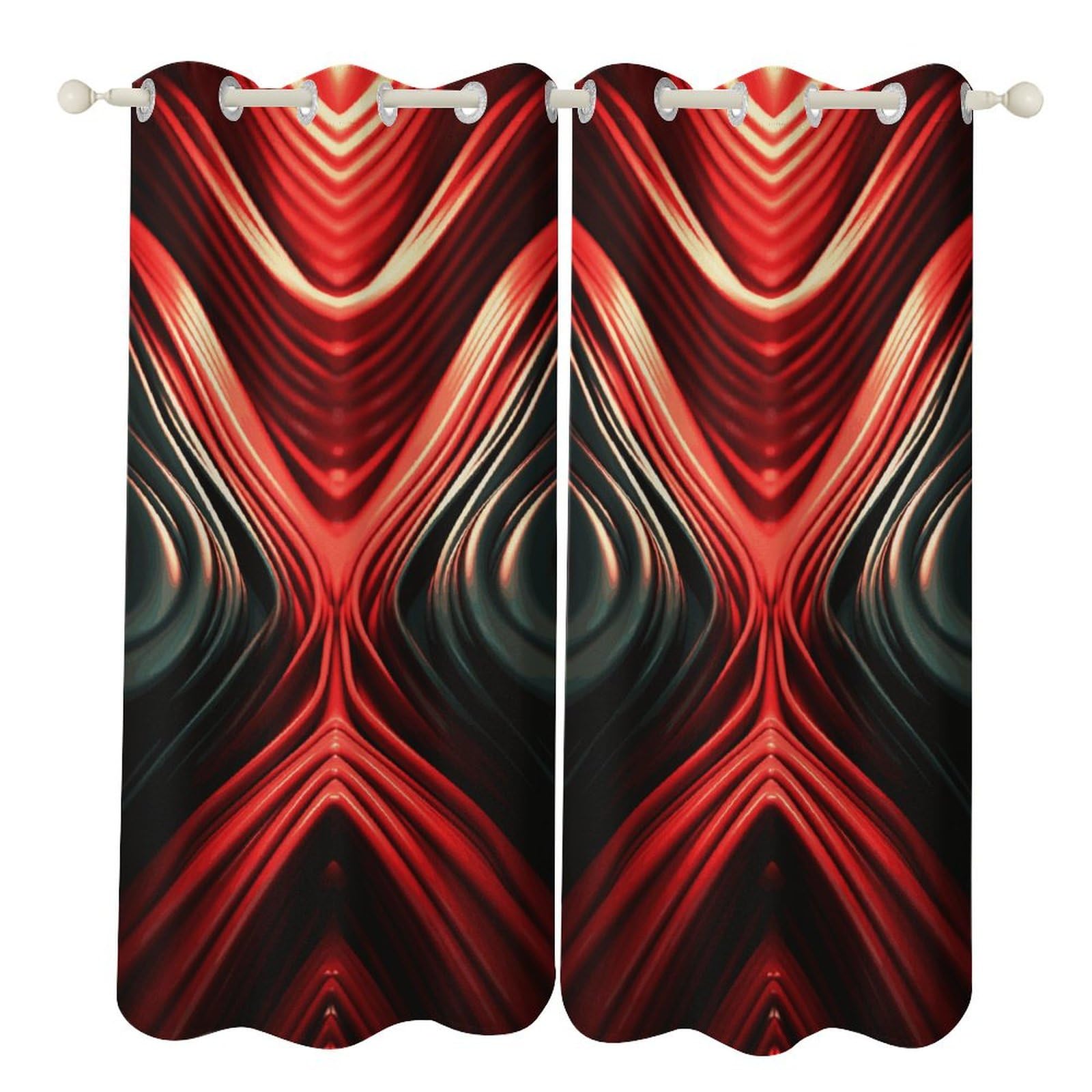 Rideaux occultants à œillets isolation thermique rouge anti-lumière chambre