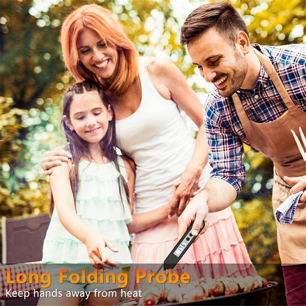2S Lea instantánea Termómetro de carne - Termómetro ultra rápido impermeable con retroiluminación y calibración, termómetro de alimentos digitales para cocina, cocina exterior, barbacoa y parril