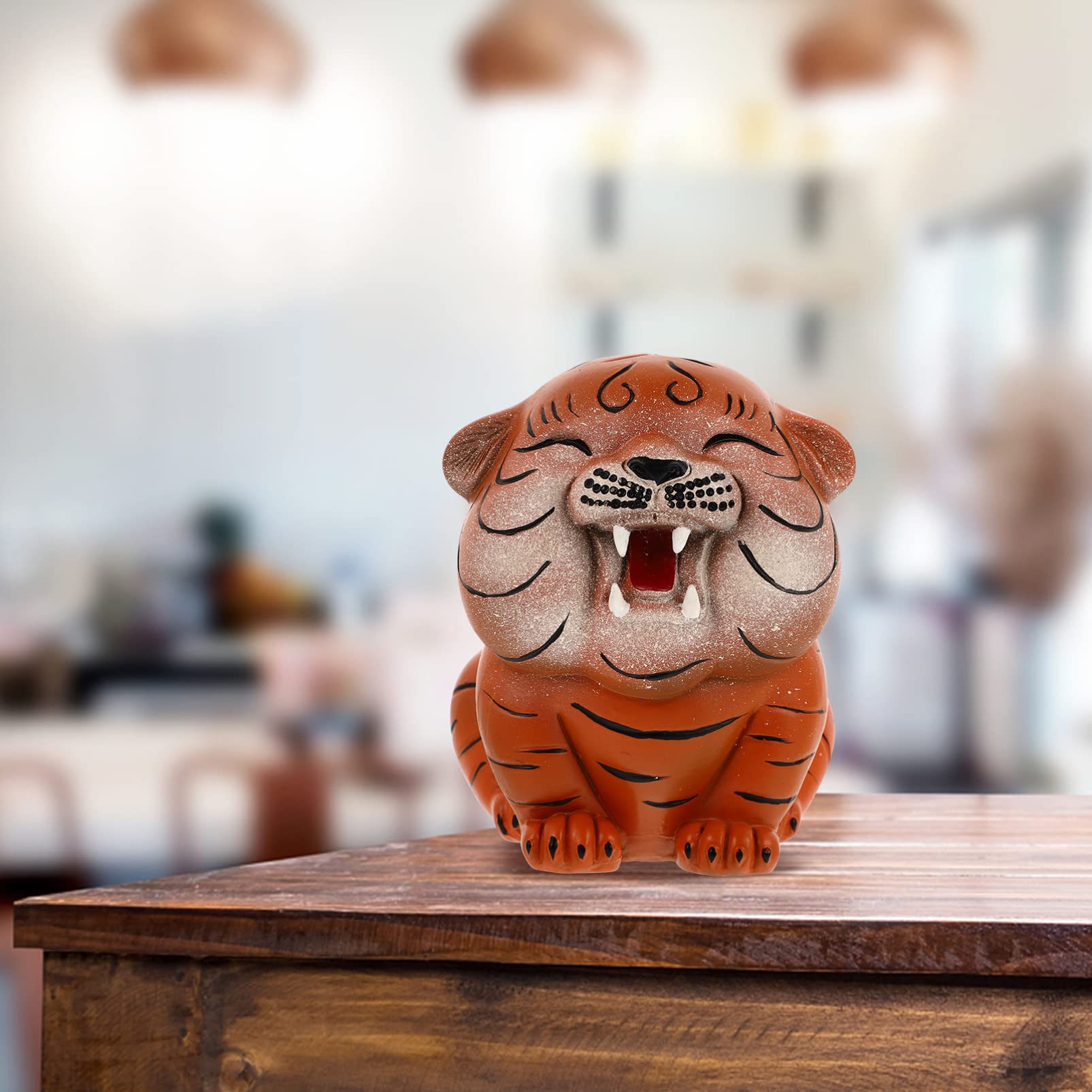 Dekorative Keramik Spardose Tiger als Schreibtischdekoration für Kinder