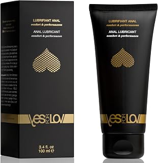 YESforLOV Lubrifiant Anal Confort & Performances - Apaise, Relaxe et Réduit les Sensations de Friction - Gel Épais à Base d’Eau et Silicone aux Extraits de Jojoba - Fabriqué en France - 100ml
