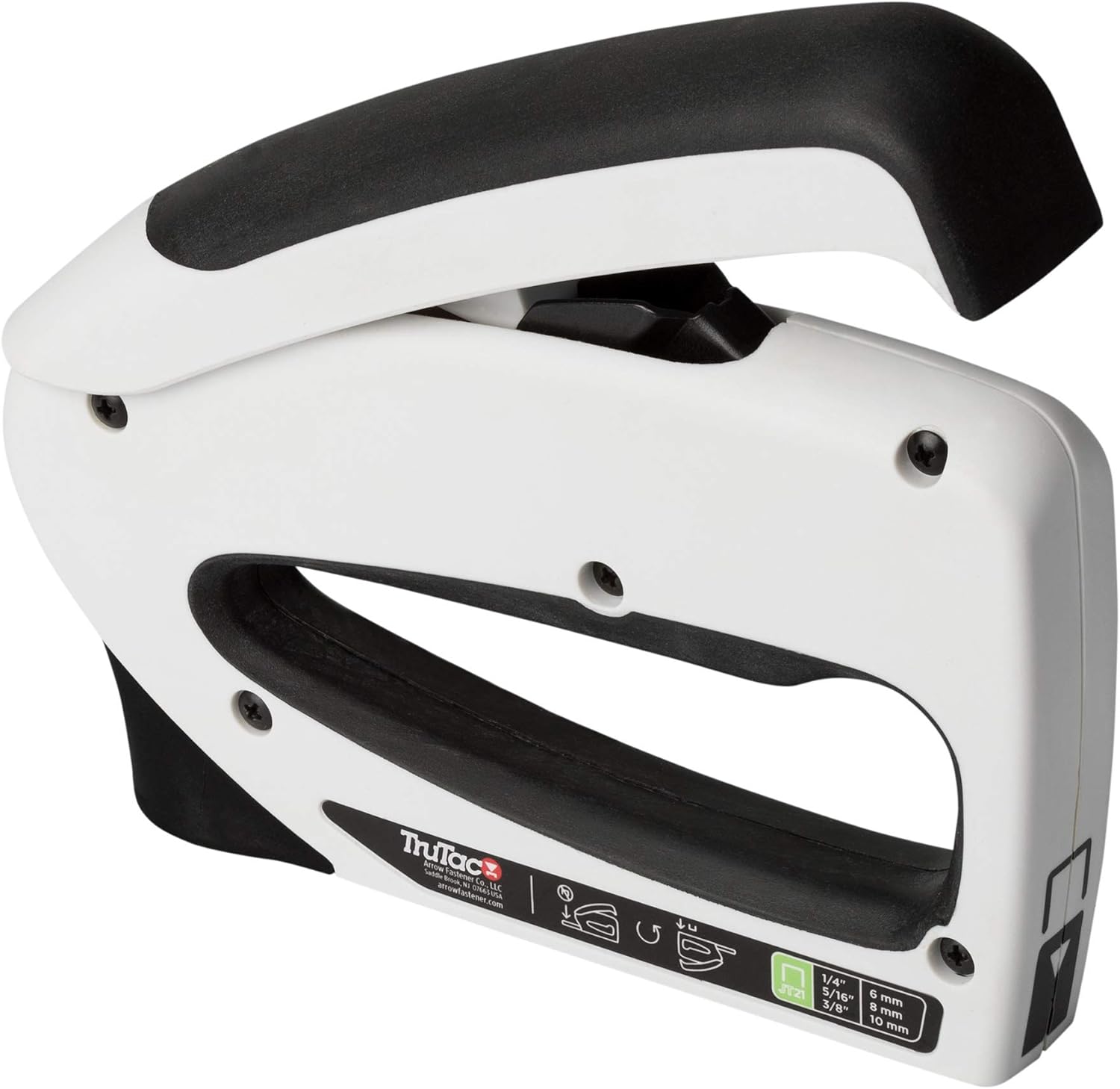 Arrow TT21 TruTac Forward Action Staple Gun, Manual Push Stapler for Upholstery, Crafts, Decorating, and Repairs, Fits JT21 Thin Wire Staples : Office Products