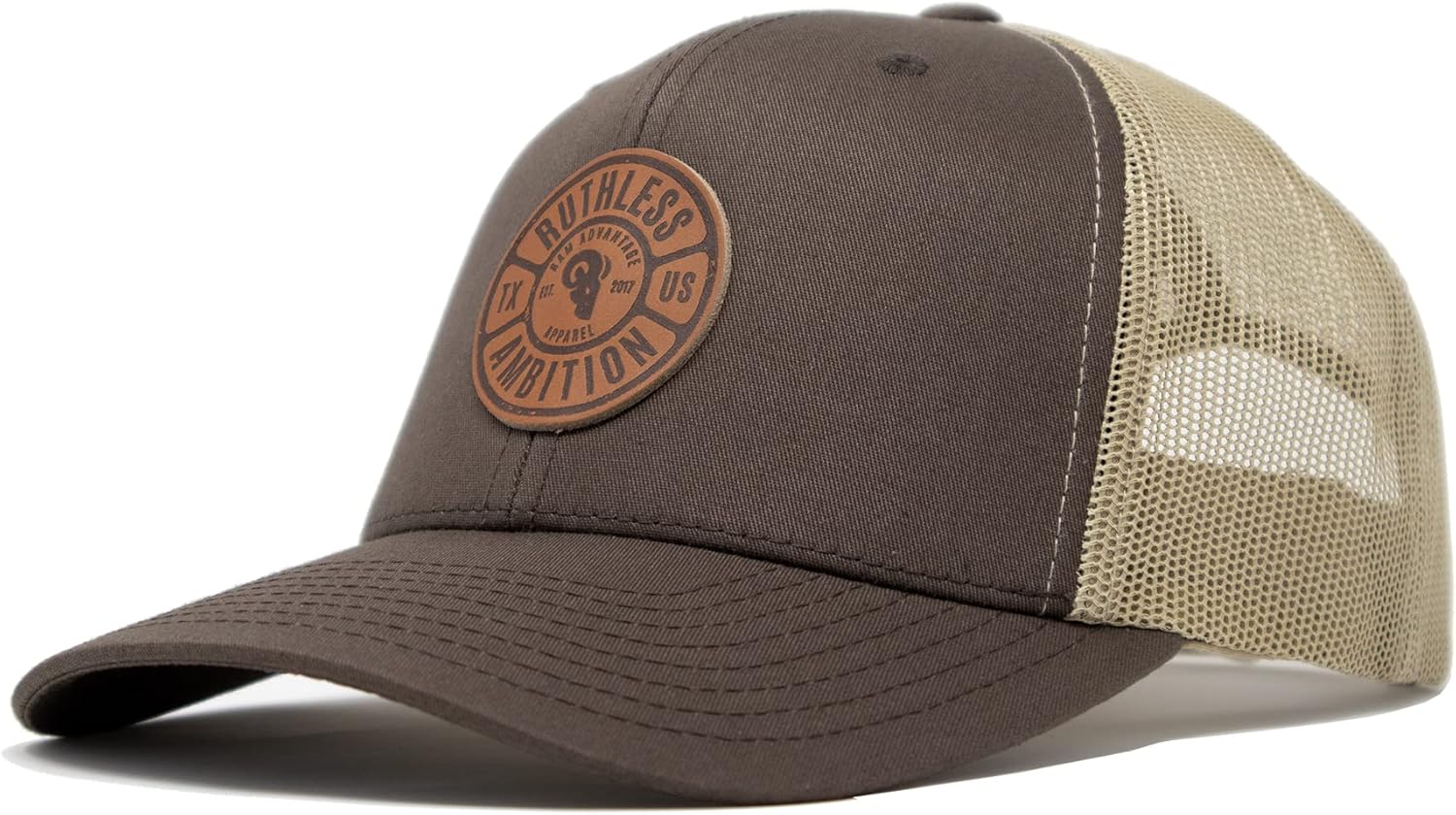 RAM ADVANTAGE Sportsman Trucker Hat | Silicone Logo Mesh Snapback Cap Premium Quality Durable Comfortable Fit