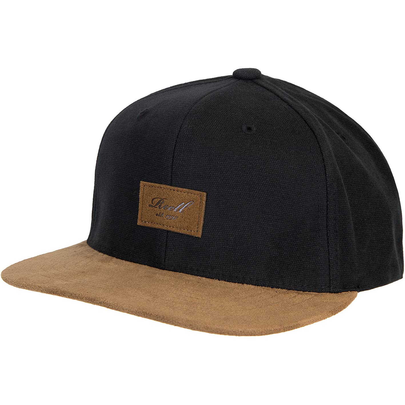 Reell Suede snapback cap, black, One Size
