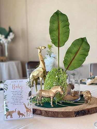 Miniatura 3 de 8 piezas de 8 pulgadas pequeñas de espuma de poliuretano artificial de hojas de palma tropicales de palma, hojas falsas para ramos de boda, hojas