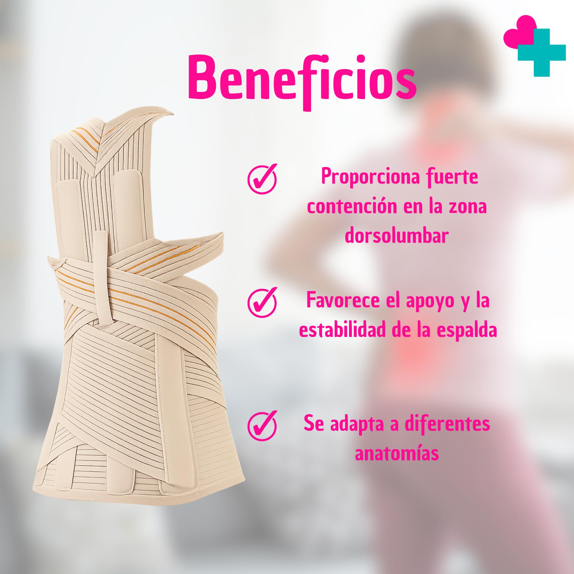 Orliman faja dorsolumbar semirrígida Lumbitron LT-320. Faja lumbar ortopédica y cinturón lumbar para soporte de espalda y columna. Ideal como faja para espalda y columna (TALLA 4 (100-110CM))