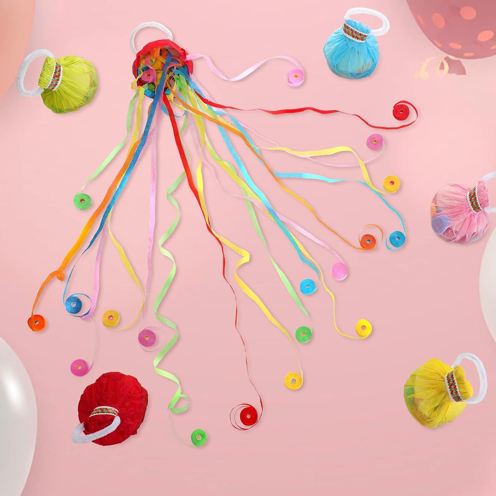 10 pezzi di lancio stelle filanti bomba a mano per lanciare streamer party coriandoli stelle filanti cannone Capodanno nastri manuali per compleanni, matrimoni, Natale, Carnevale