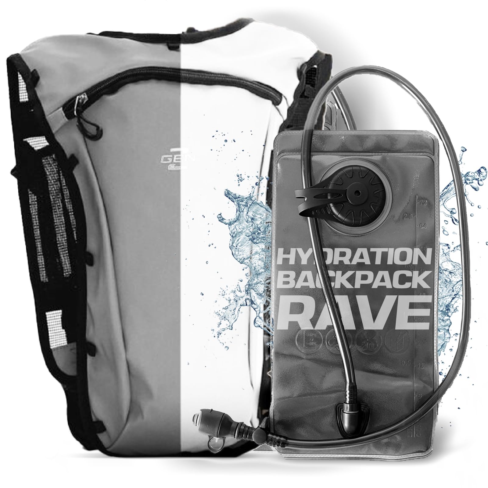 RaveRunner Reflective Hydration Backpack