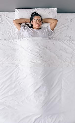 Miniatura 8 de Chanasya Juego de sábanas estampadas de 3 piezas, estampado floral de boceto dibujado a mano, 1 sábana encimera, 1 sábana bajera, 1 funda de