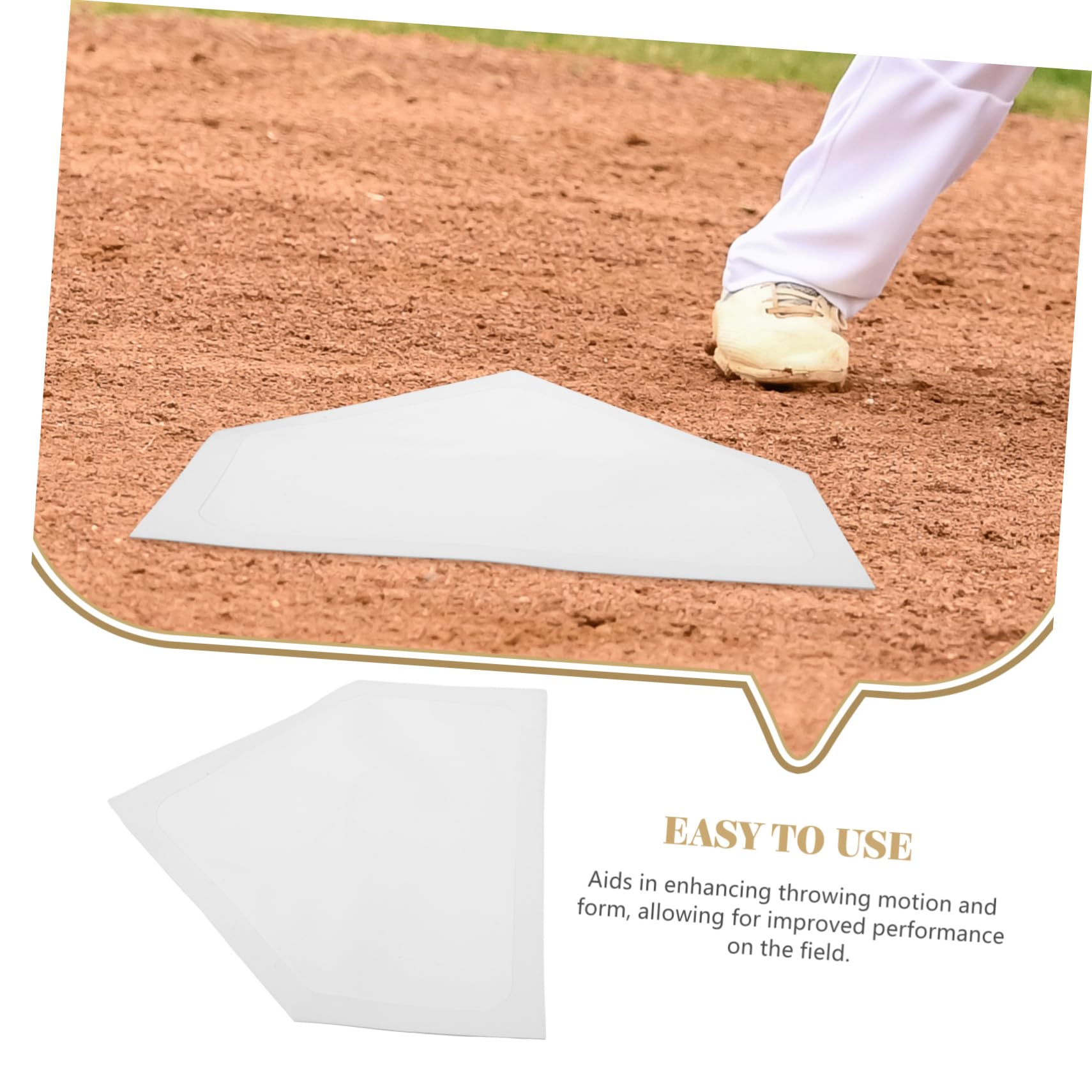 Marqueur D’Entraînement Lanceur Baseball – Plaque Plate Compacte, Intérieur/Extérieur, Couleur Aléatoire