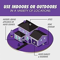 Vista 4 de Tomcat Mouse Killer - Estación de cebo desechable: Fórmula avanzada, resistente a niños y perros, uso en interiores y exteriores, precargada, 1 oz.