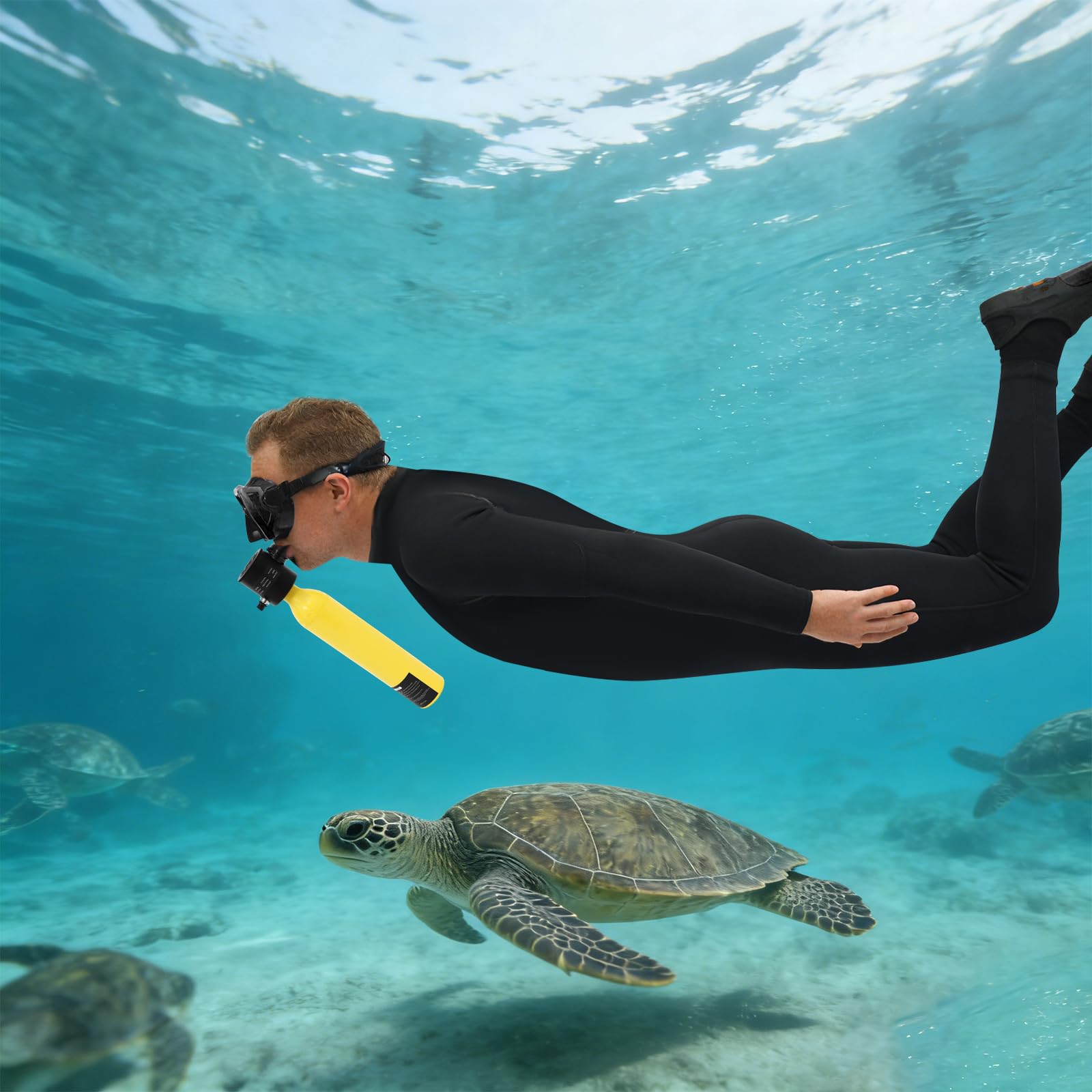 Mini borraccia subacquea da 0,5 litri, per immersioni sportive, per una varietà di scenari, tra cui lo snorkeling in acqua poco profonda