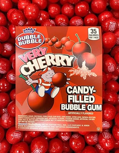 Miniatura 2 de Very Cherry Dubble Bubble Gumballs  Bolas de chicle rellenas de caramelo de 1 pulgada  1.5 libras