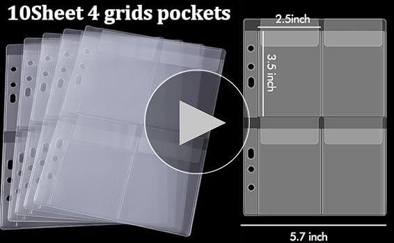 pppp Amazon.com: 10 Sheet Binder Pockets Inserts with four