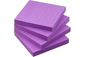 Lined Sticky Notes 3x3 Purple Post-Its