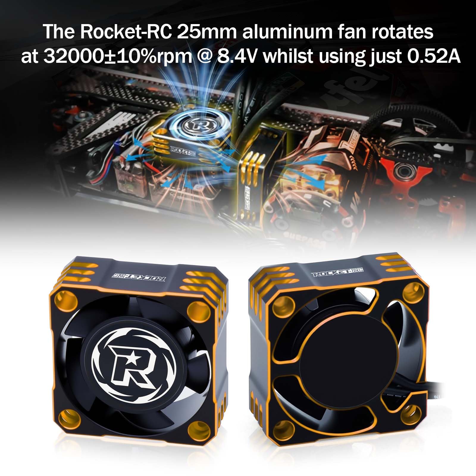 Amazon.co.jp: 25mm RCファン 32000RPM/8.4V RC冷却ファン 放熱