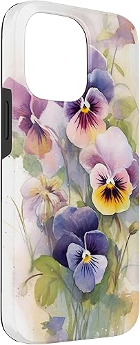 Miniatura 3 de iPhone 14 Pro Max Pansies Flowers Floral Bouquet Garden Boho Happy Chic - Funda para mujer