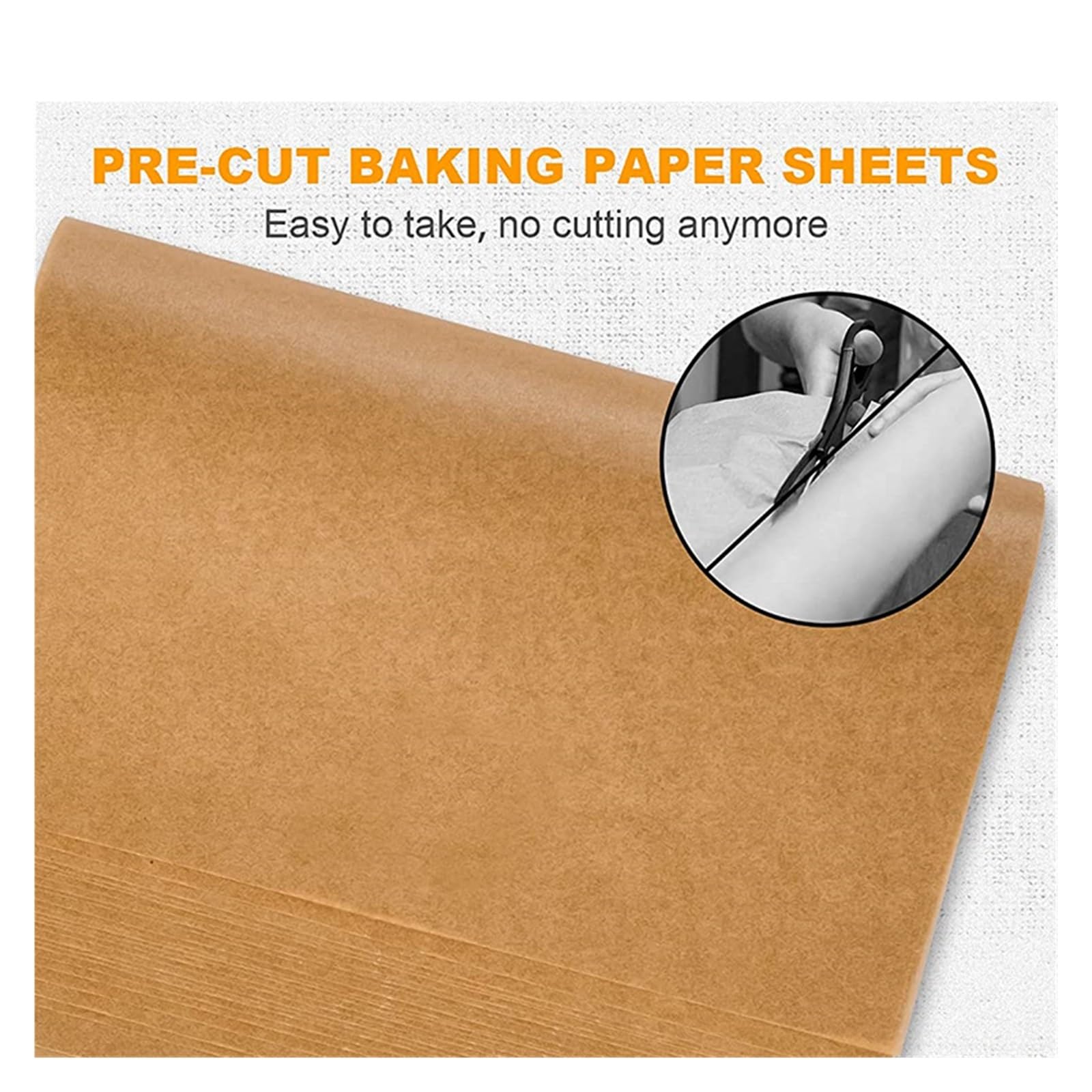 100 Uds. Bandejas de papel for hornear antiadherentes precortadas no se rizan y queman cera JT70(100Pcs 30x40cm)