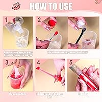 Vista 7 de JCOOS Base de brillo de labios, 2 unidades de base de brillo labial húmedo (3.53 oz), base de brillo de labios transparente, hidratante, brillante