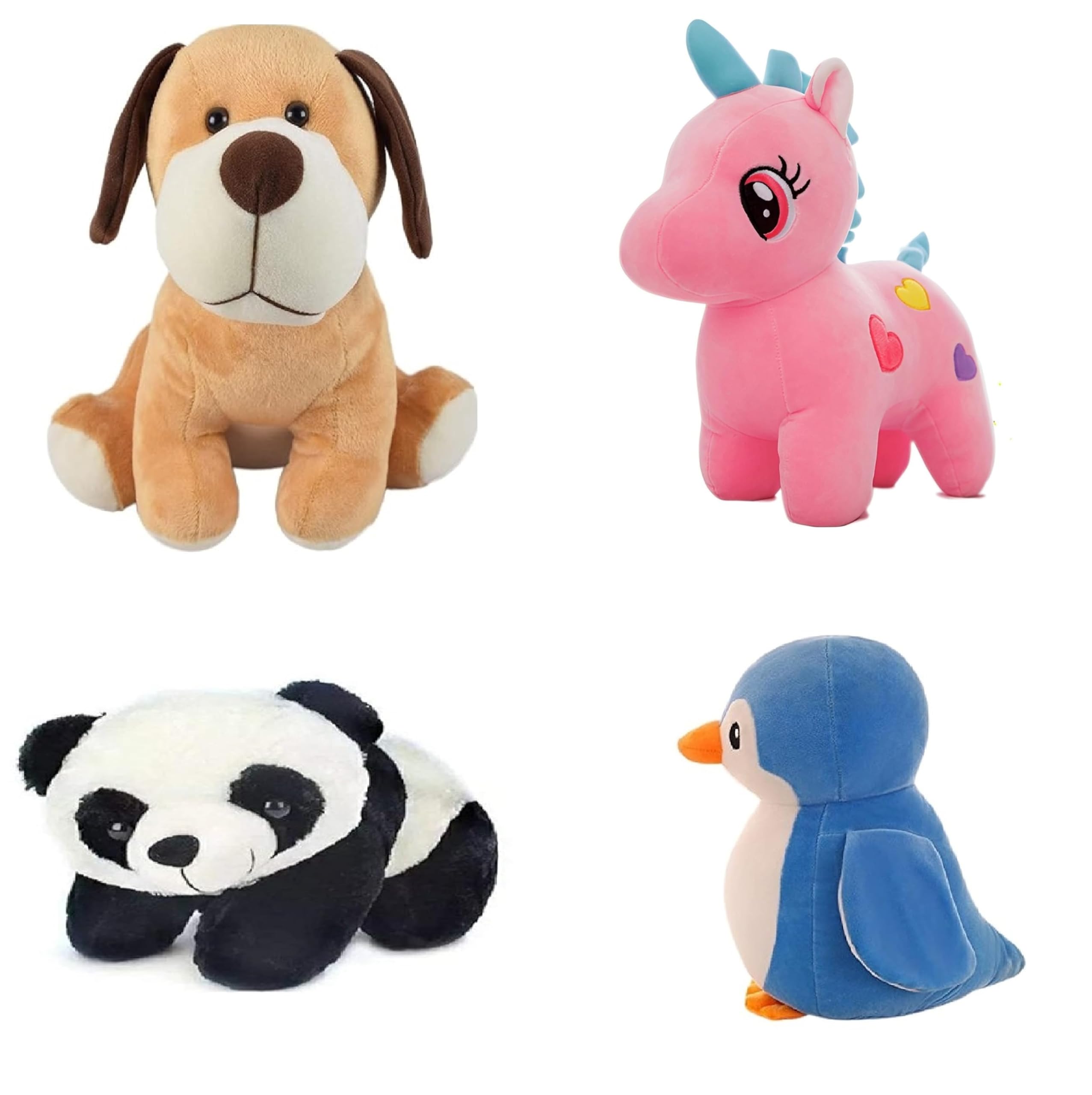 odinbirds Combo of 4 Animals Soft Toy Kids (Baby) for Playing Soft Toy Dog Penguin Panda & Unicorn .All Best Stuff Toys for Kids (Enjoy) Playing Birthday Gift (30cm) (B09SJ4V8YM) Amazon Price History, Amazon Price Tracker