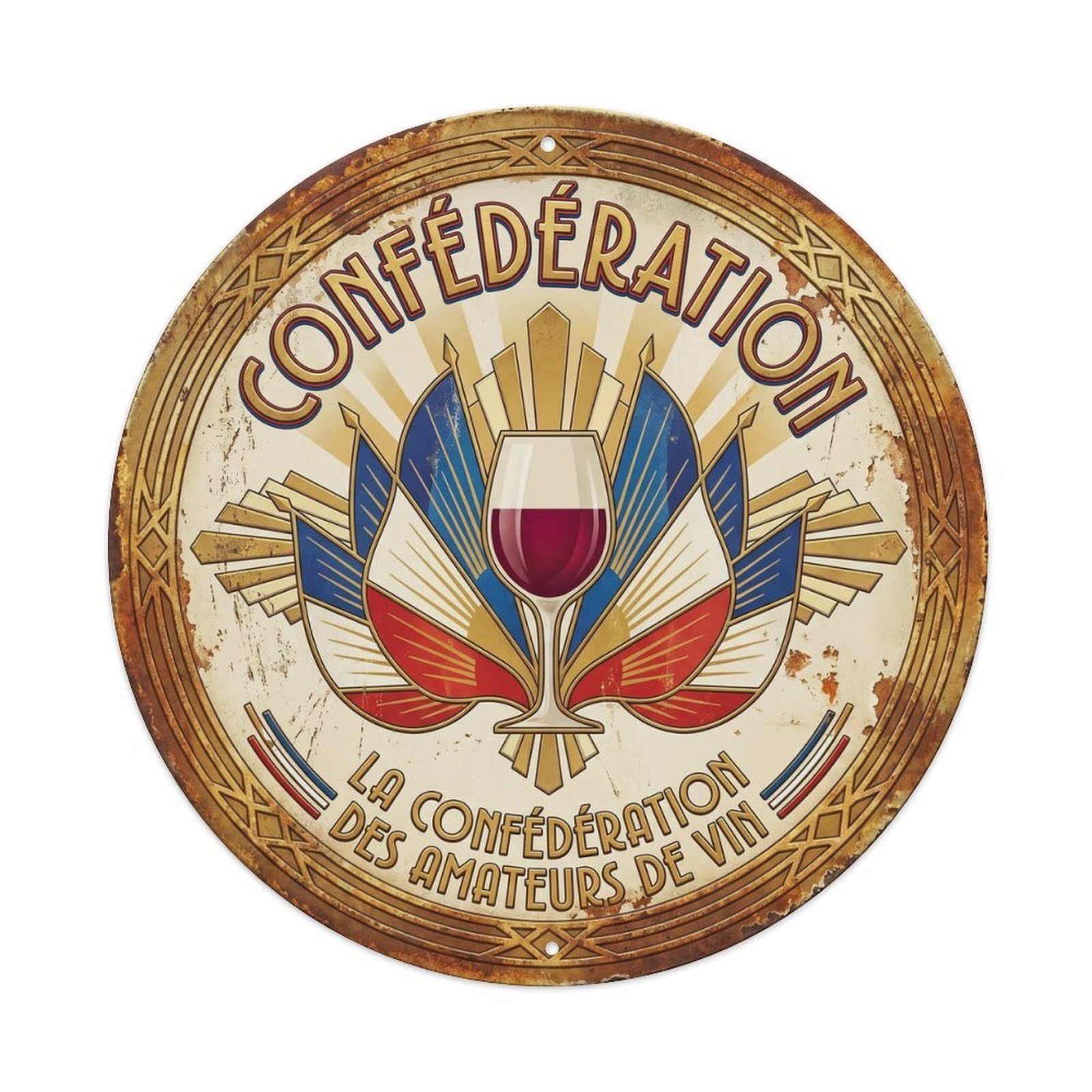 Confederation Humorous Gathering Confederation Metal Tin Sign