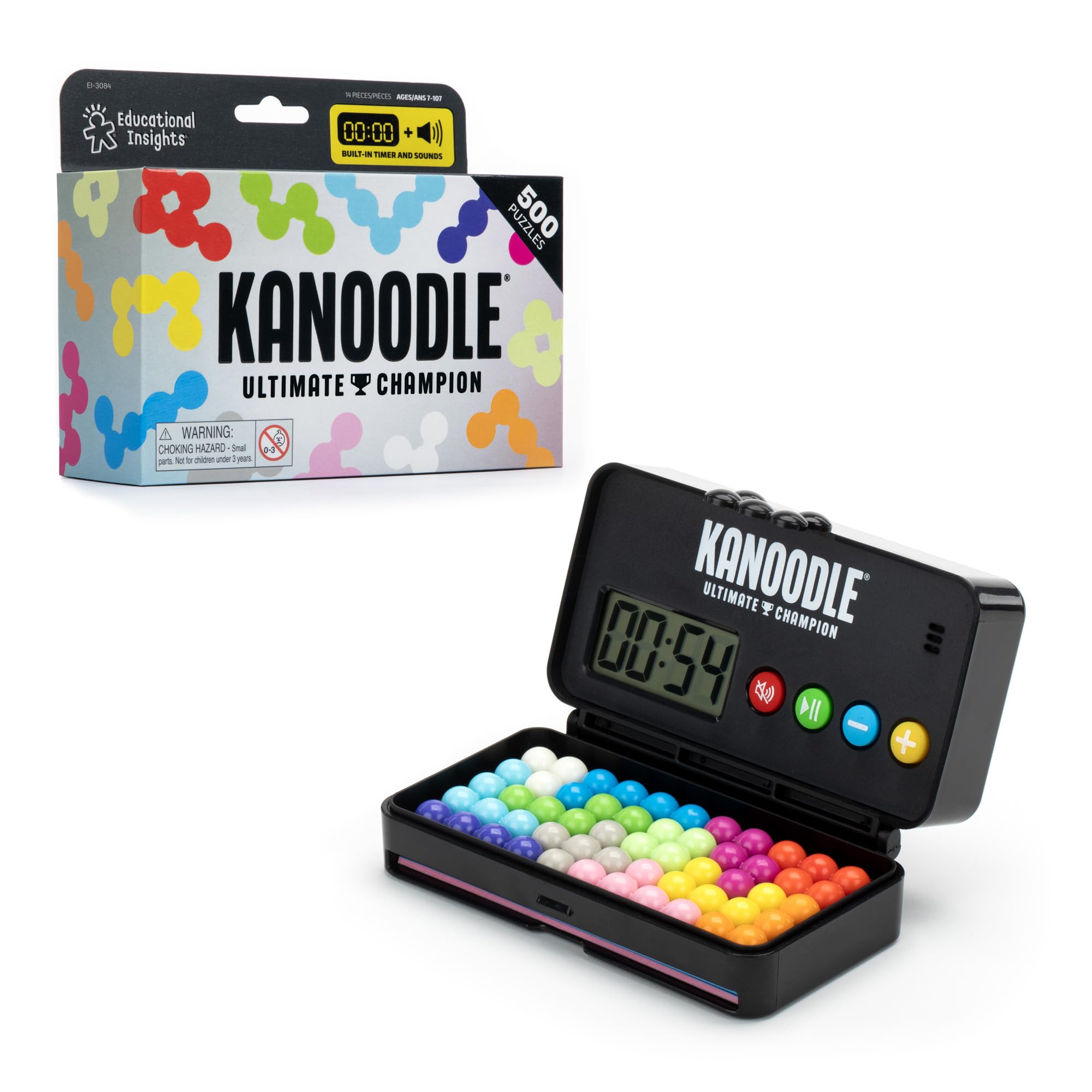 Learning Resources Kanoodle Ultimate Champion Jeu de logique et Casse-tête éducatif 500 défis avec minuterie silencieuse
