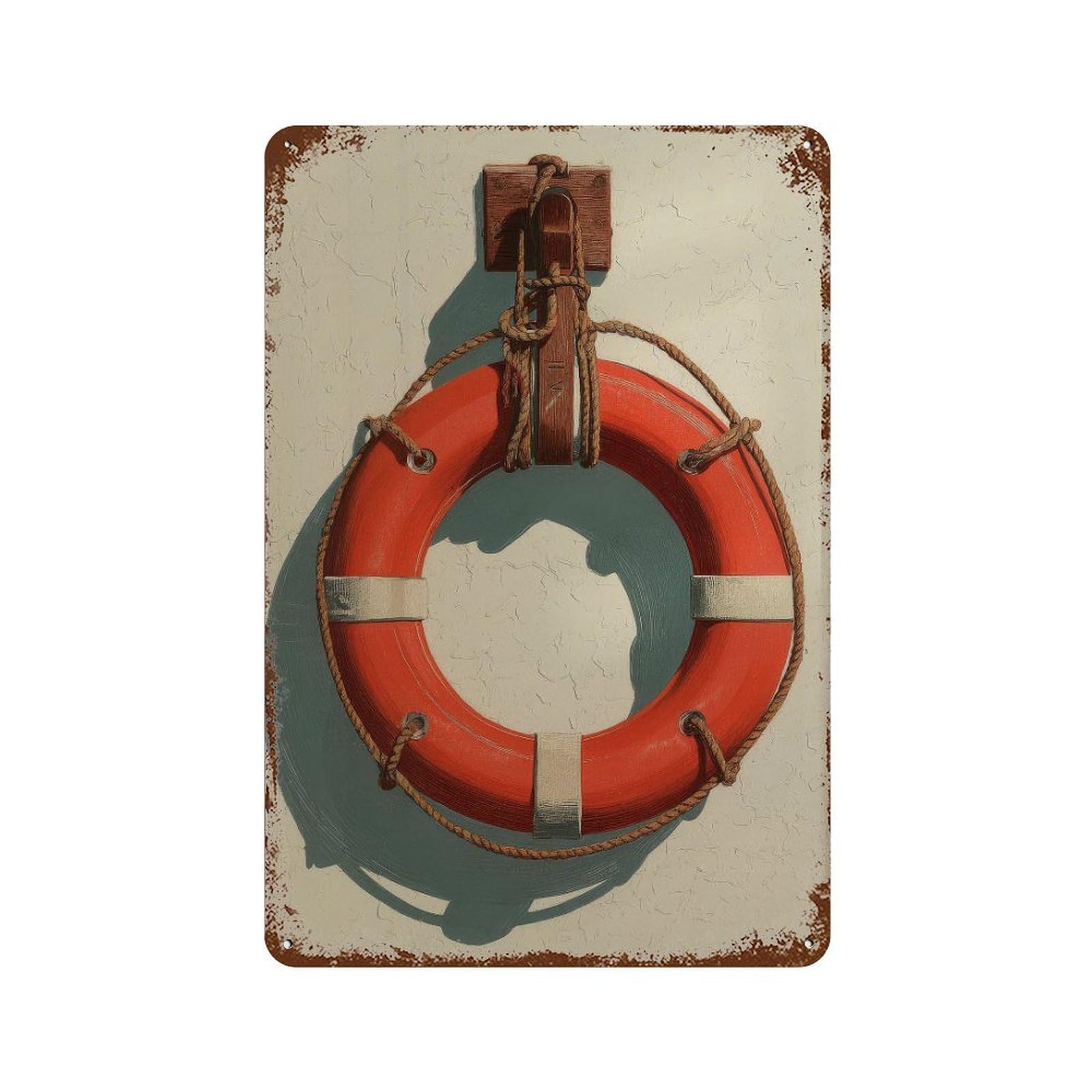 xiaoxiaoshen Lifebuoy. Nautical Wall Decor Art Metal Tin Poster Modern Home Decor Art Home Bar Shop Decorations Vintage Sign 30x20cm