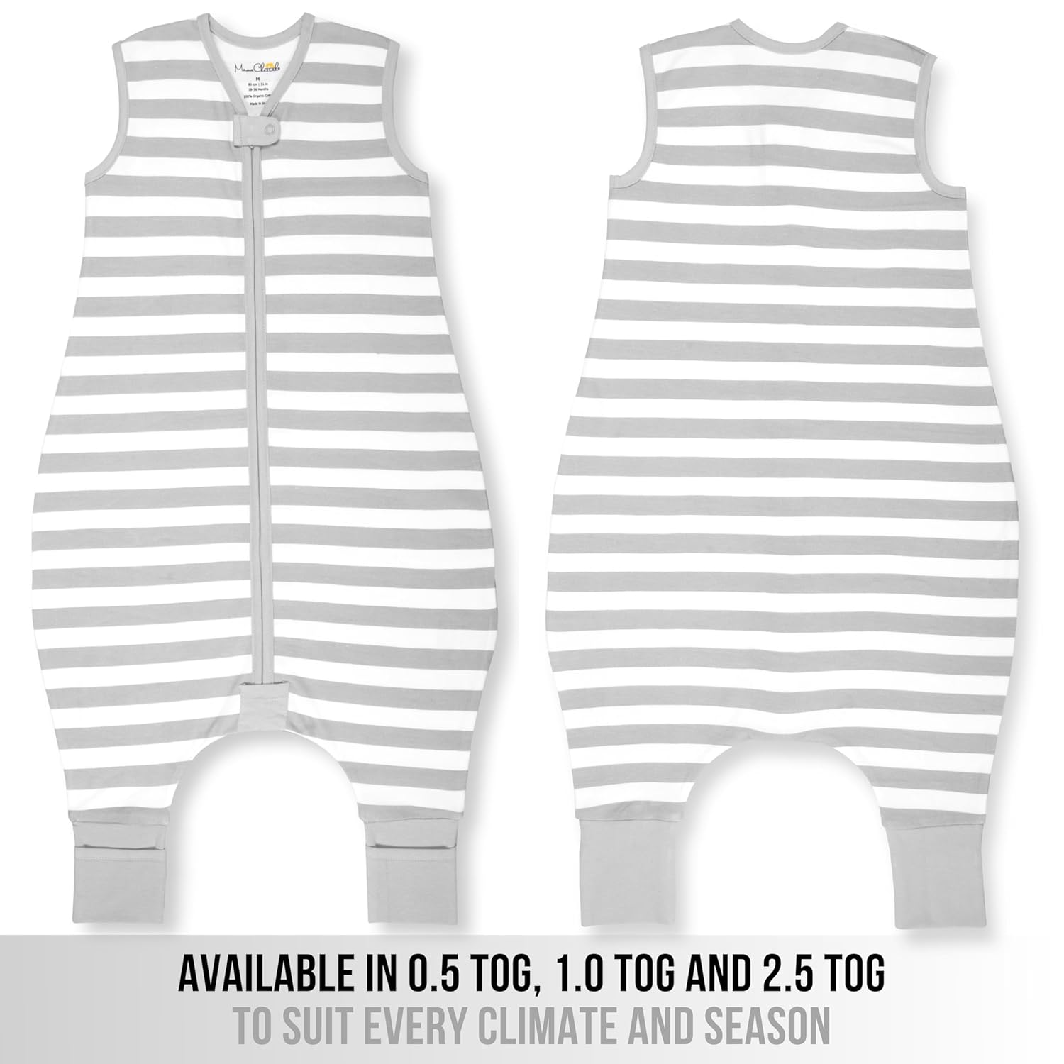 Mama Cheetah Toddler Sleep Sack with Feet in 1.0 Tog Organic Cotton for Boys and Girls, Baby Sleep Bag with Legs and 2-Way Zipper, Early Walker Medium - Image 9