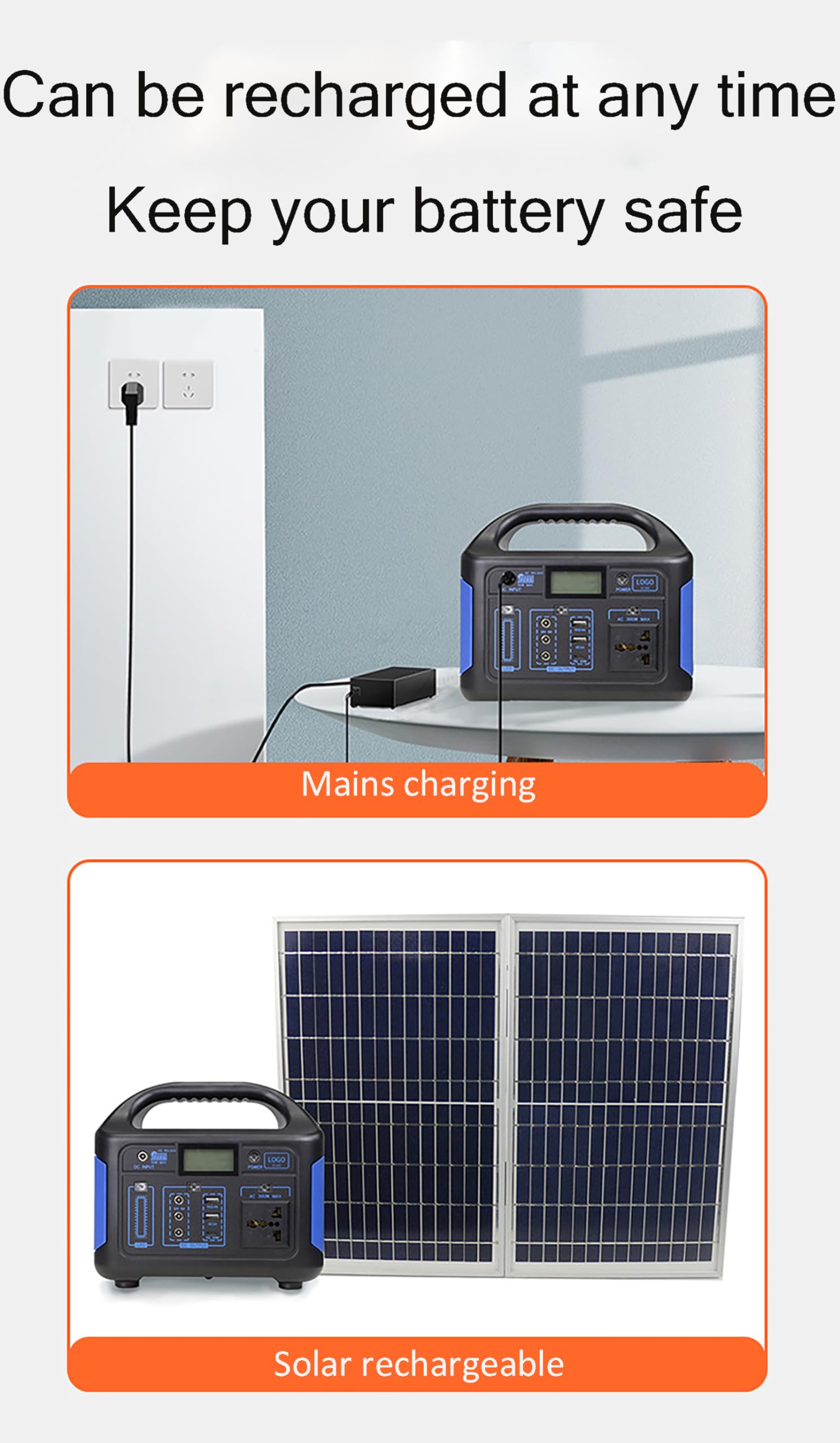 Centrale électrique Portable 300 W, générateur Solaire, Batterie au Lithium, Batterie Externe Portable avec Prise Secteur 100 V-240 V CA, pour Camping, Secours d'urgence