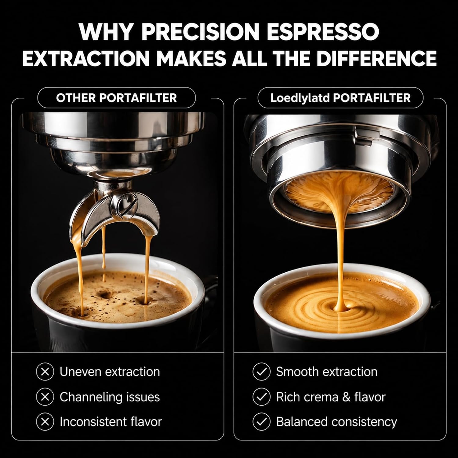 54mm Bottomless Portafilter Compatible with Breville Espresso