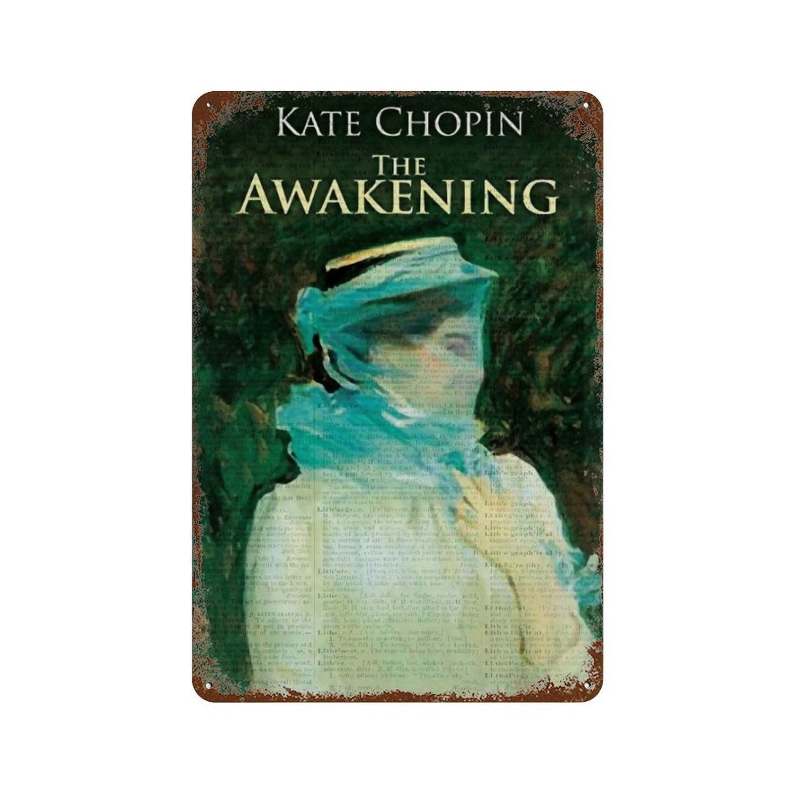 xiaoxiaoshen Book Cover The Awakening by Kate Chopin Wall Decor Art Metal Tin Poster Modern Home Decor Art Home Bar Shop Decorations Vintage Sign 30x20cm