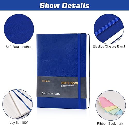 Miniatura 4 de Comix Cuaderno rayado con 320 páginas, diarios universitarios B5 para escribir, papel grueso de 3.53 ozm, diario de lácteos para mujeres, hombres,