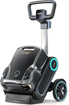 Aiper Scuba X1 Pro Max All-in-One Pool Cleaning Robot & Skimmer with Caddy, 8,500 GPH Suction Pool Vacuum, Ultra-fine Filtration, Smart Surface Parking, for All Inground Pools, Grey