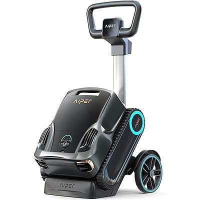 Aiper Scuba X1 Pro Max All-in-One Pool Cleaning Robot & Skimmer with 8,502 GPH Suction, Ultra-fine Filtration, Smart Surface Parking, with Caddy