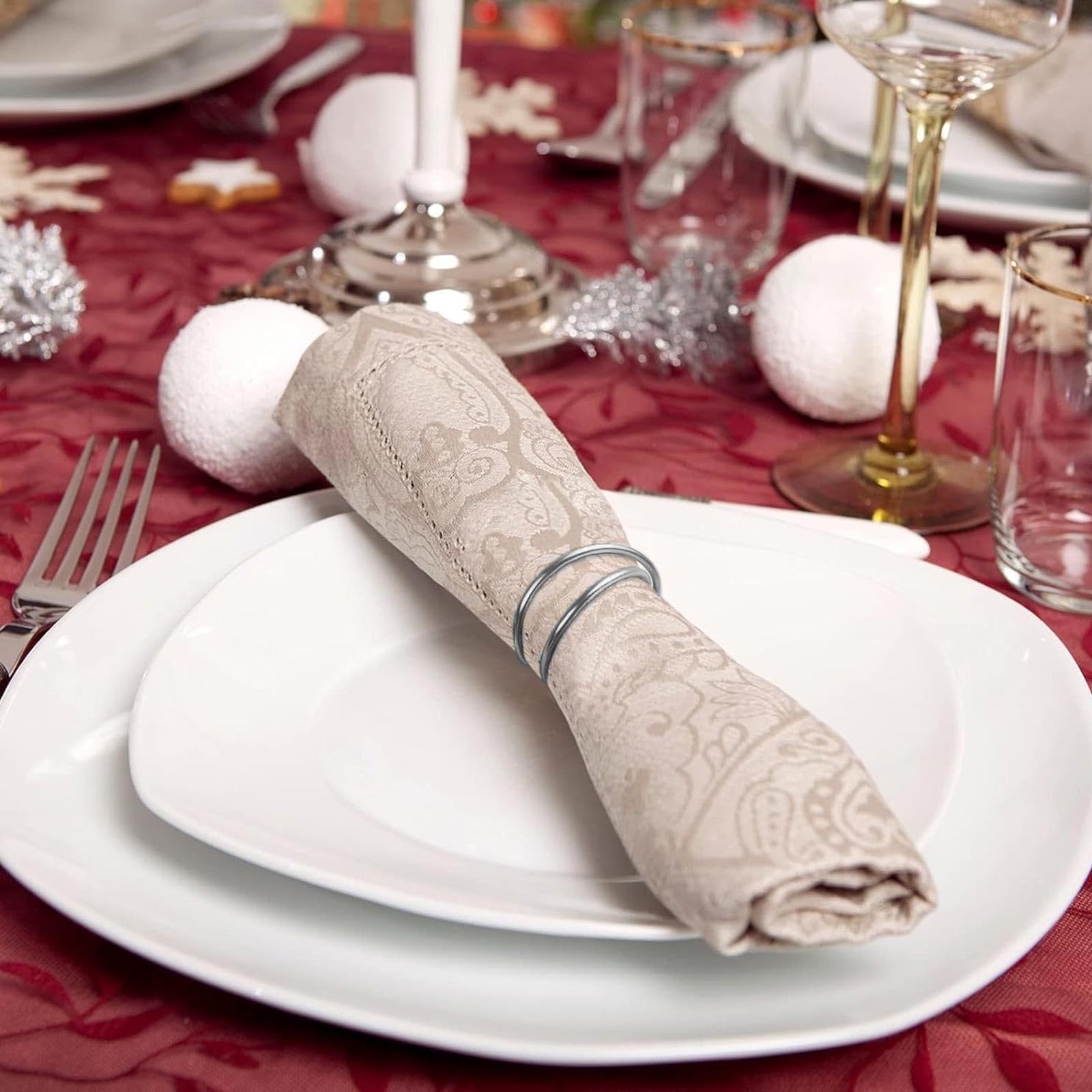 30pcs Leaf Napkin Rings Set, metalen servet ring houders gespen voor tafeldecoraties, servet houders voor doek servetten versiering voor bruiloft Thanksgiving Kerstmis Pasen Dinner Party