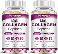 Vista 1 de Péptidos de colágeno múltiple para mujeres y hombres - Tipo I, II, III, V, X - Péptidos de colágeno hidrolizados con biotina, vitamina C y ácido