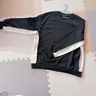 メンズ トレーナー スポーツトレーナー 丸首 3XL ブラック 黒 おしゃれ