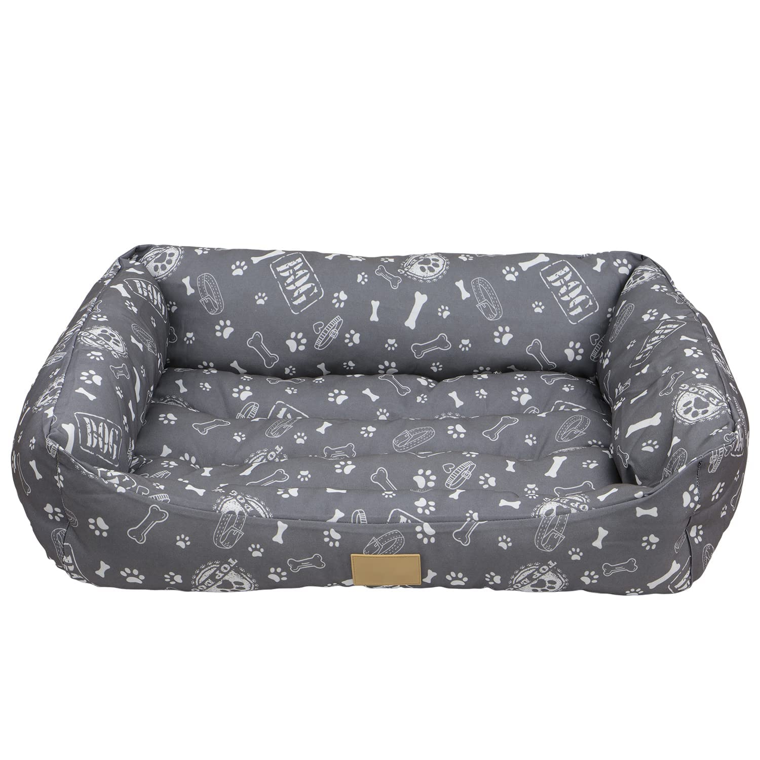 TIENDA EURASIA - Cama de Perro, Cama para Perros Grandes, Medianos y Pequeños, Divertida Cama Perro de Poliester con Interior con Comodas Fibras de Algodon (80 x 60 cm)