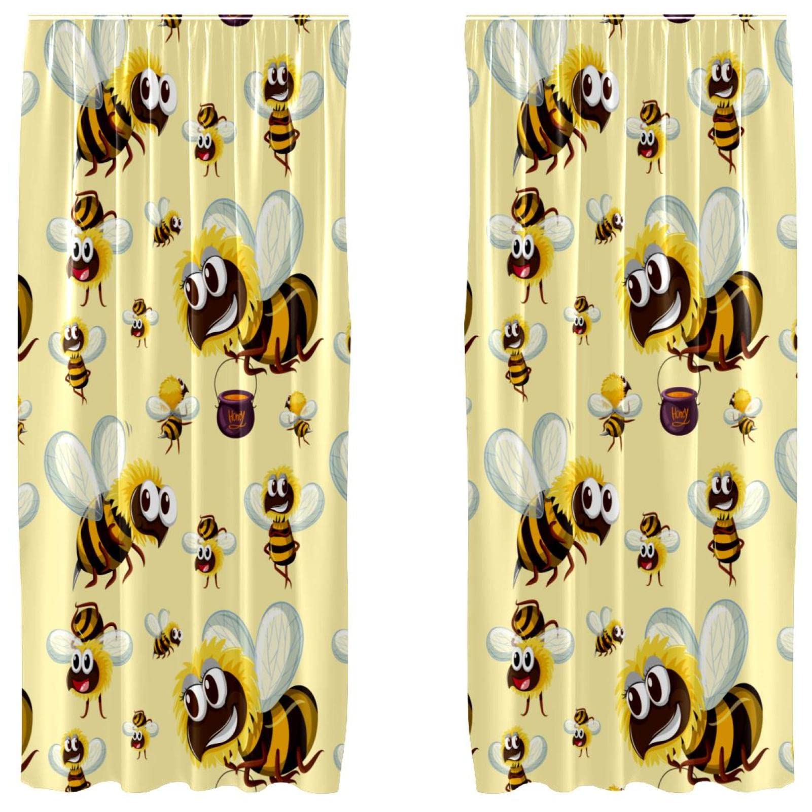 Rideaux occultants abeille 140x213 cm pour obscurcir une chambre