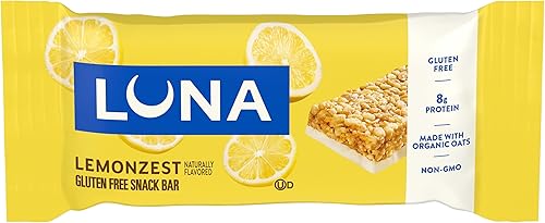 LUNA Bar - LemonZest Flavor - Snack Bars - Non-GMO - Gluten-Free Protein Bars - 
