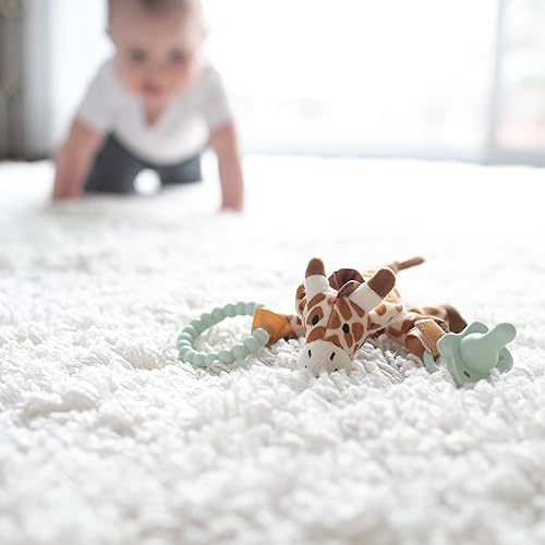 Miniatura 12 de Dr. Brown's Lovey - Soporte para chupete y mordedor, 0 meses más, jirafa con chupete azul