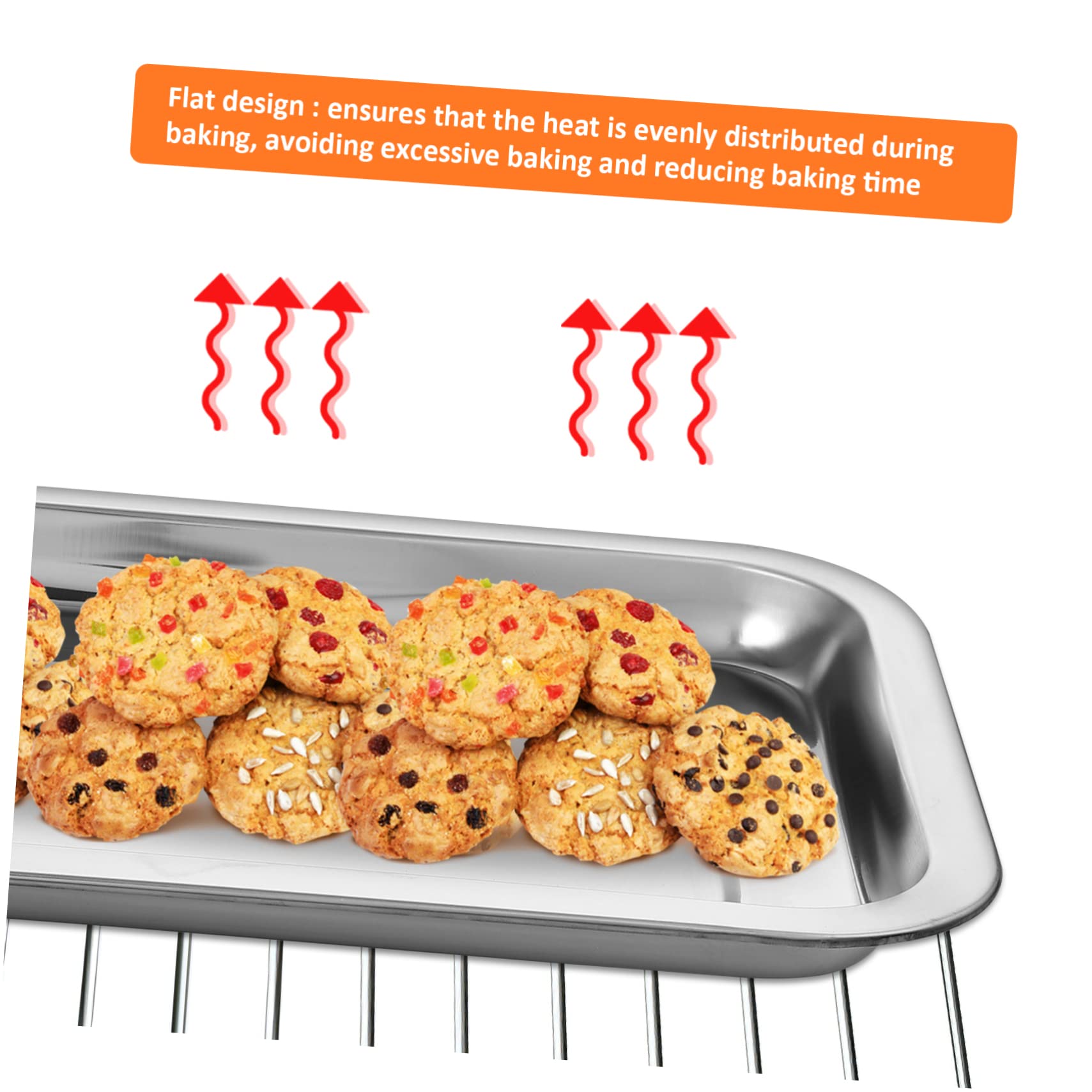 10 Stück Silberne Backbleche aus 201 Edelstahl Antihaftbeschichtet und Wiederverwendbar 0,6mm für Backofen Grill und Picknick