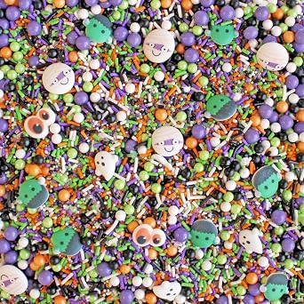 Sprinkle Pop Monster Mashup Sprinkle Mix, Orange, Black, Purple & Lime, 2oz