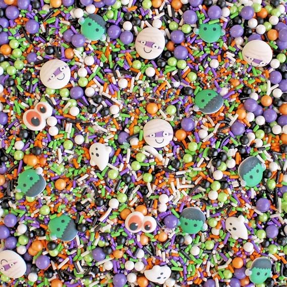 Sprinkle Pop Monster Mashup Sprinkle Mix, Orange, Black, Purple & Lime, 2oz