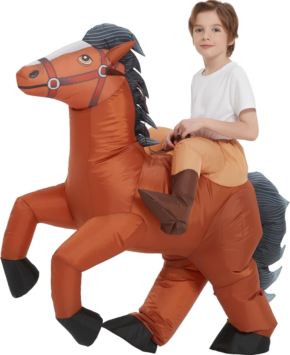 One Casa Inflatable Costumes for Kids,Blow Up Horse Suit,Ride On Halloween Costumes for Boys Girls